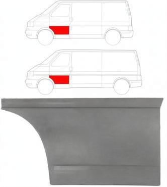 Ляв ремонтен панел за предна врата за Volkswagen Transporter / Caravelle / Multivan (галванизирана стомана)