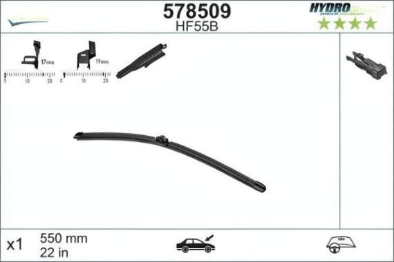 Перо за плоски чистачки Valeo за Citroën C5, Mercedes A-Class