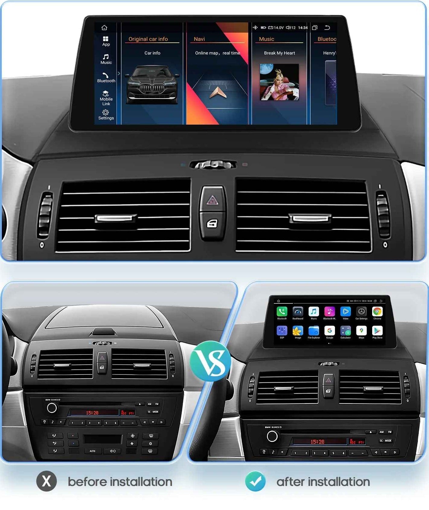 BMW X3 E83 2004 - 2010 10.25"