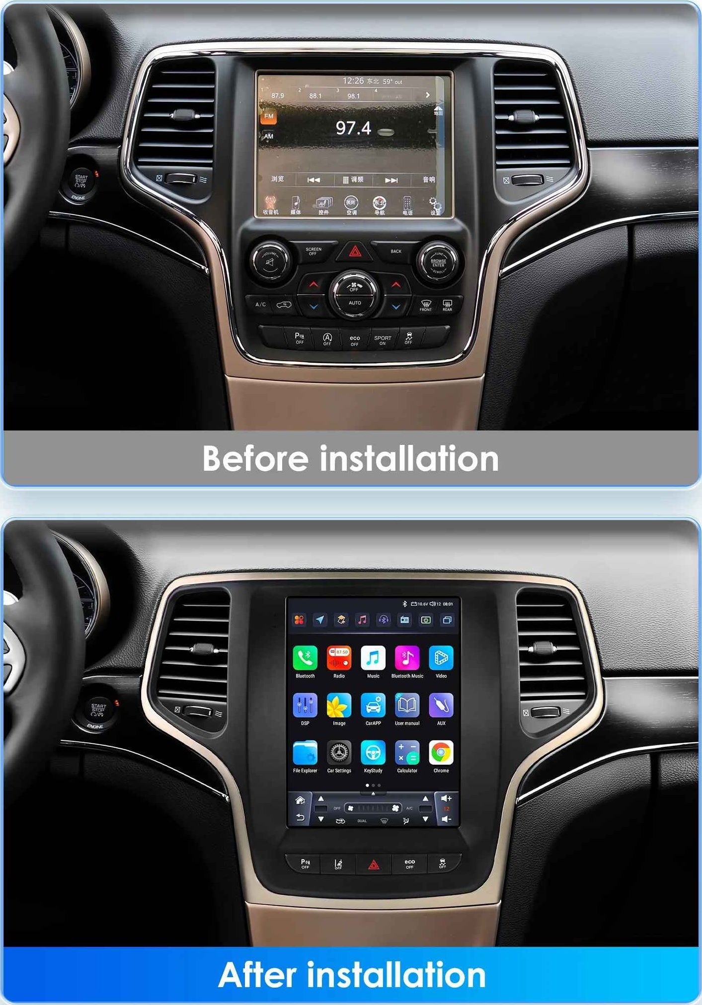 Jeep Grand Cherokee 2014 - 2022 9.7"