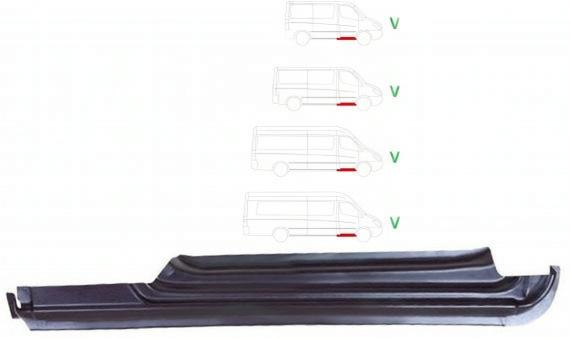 Десен праг за Dodge, Mercedes, Volkswagen (за 2 врати)