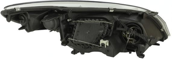 Ляв фар Depo за Renault Megane (черен/хром)