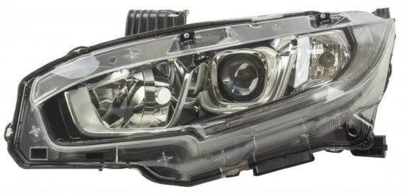 Ляв фар TYC за Honda Civic (с LED дневни светлини)