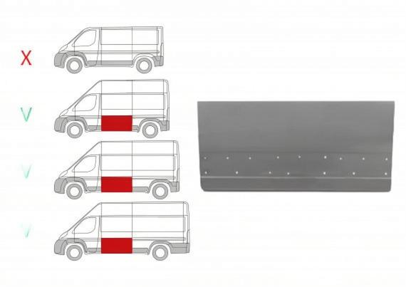 Ляв страничен панел за Citroën, Fiat, Peugeot