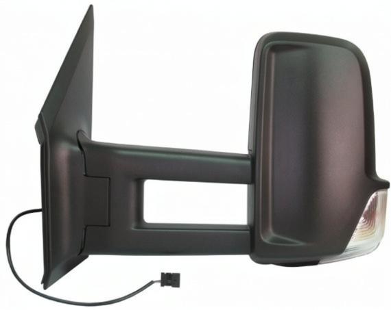 Ляво външно огледало View Max за Mercedes Sprinter, Volkswagen Crafter (черен, с черна основа)