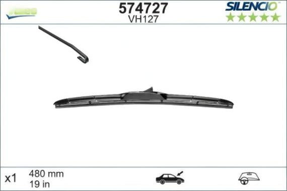 Перо за чистачки Hybrid Valeo за Chevrolet Malibu, Mini Cooper/One