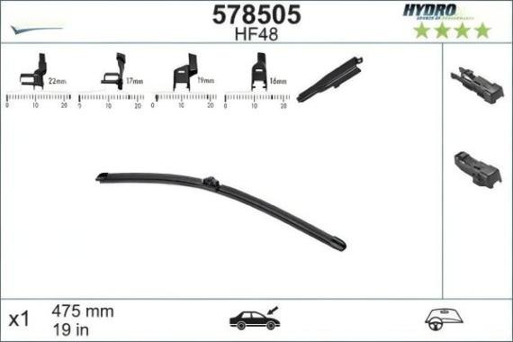 Перо за плоски чистачки Valeo за Audi, BMW, Fiat и др.