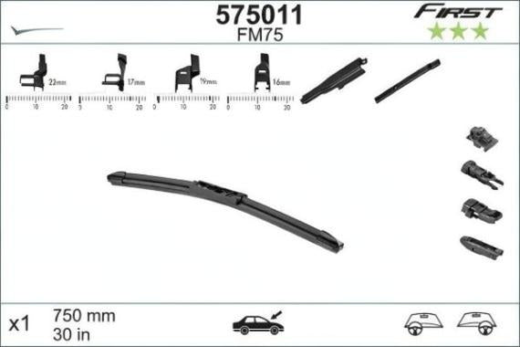 Перо за плоски чистачки Valeo за Citroën, Ford, Peugeot и др.