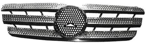 Решетка пластична за Mercedes ML (W163 1998-2005, сив/черен)