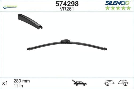 Задна чистачка Valeo за Seat Leon, Volkswagen Passat